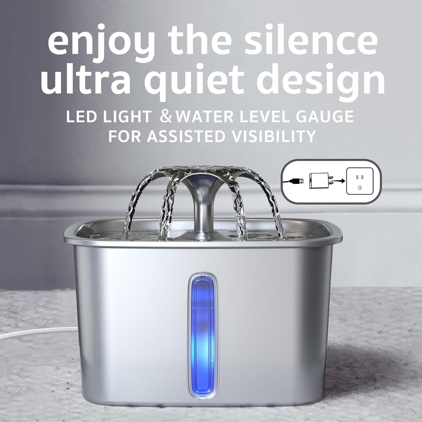 Veken Stainless Steel Pet Water Fountain™