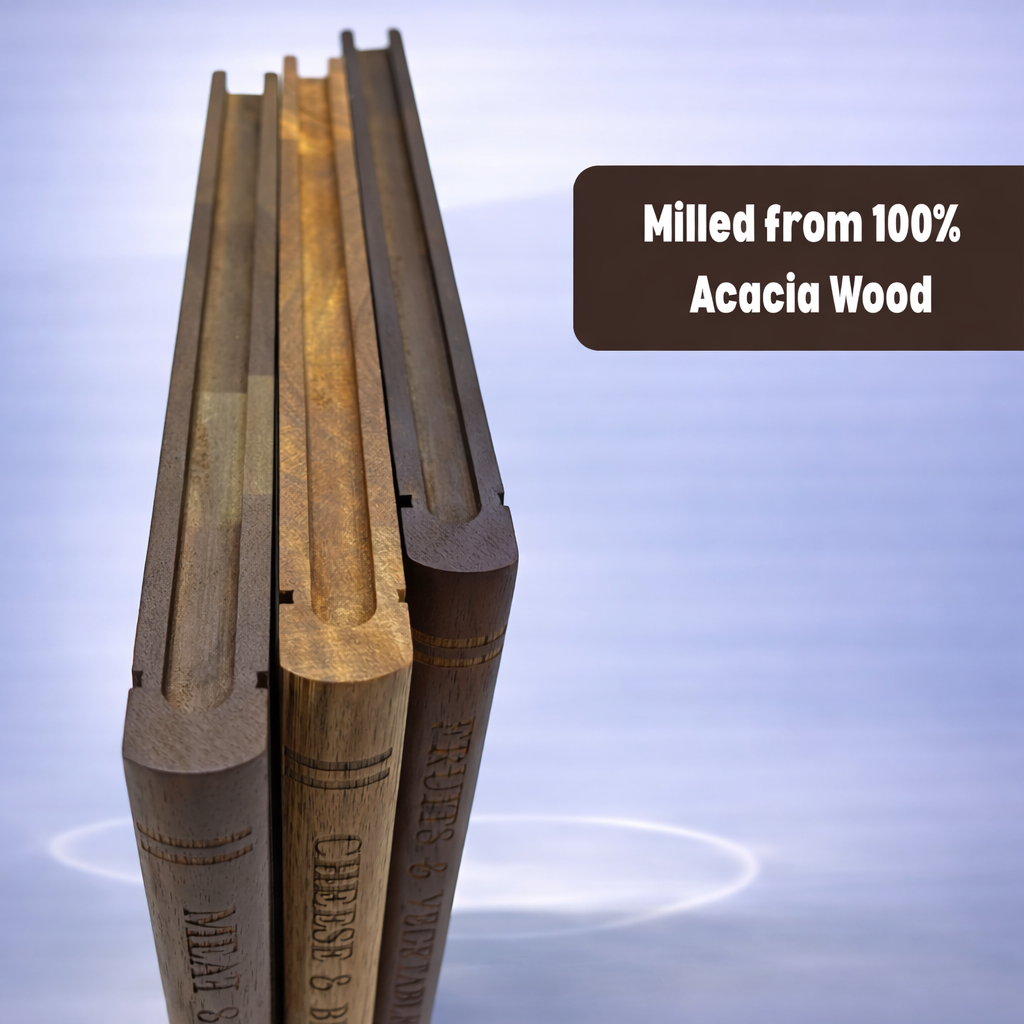BookBlock™ Acacia Countertop Board Set