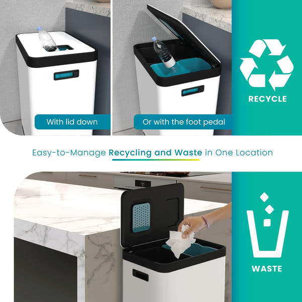 PureSort™ Dual-Compartment Kitchen Trash System