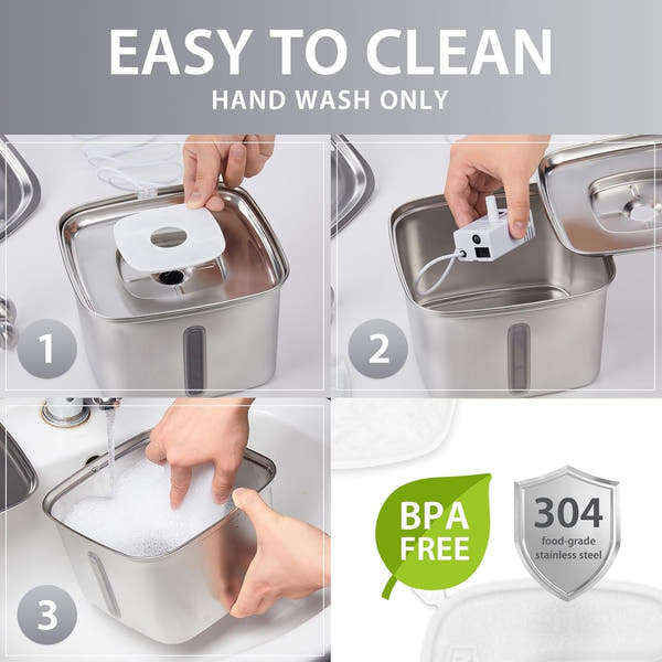 Veken Stainless Steel Pet Water Fountain™