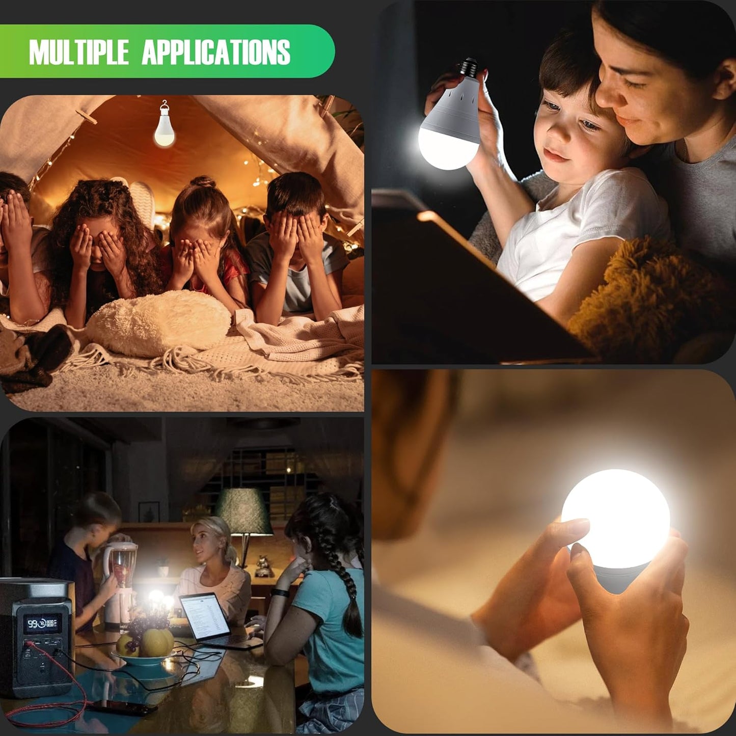 LumiSafe™ Rechargeable Emergency LED Bulbs