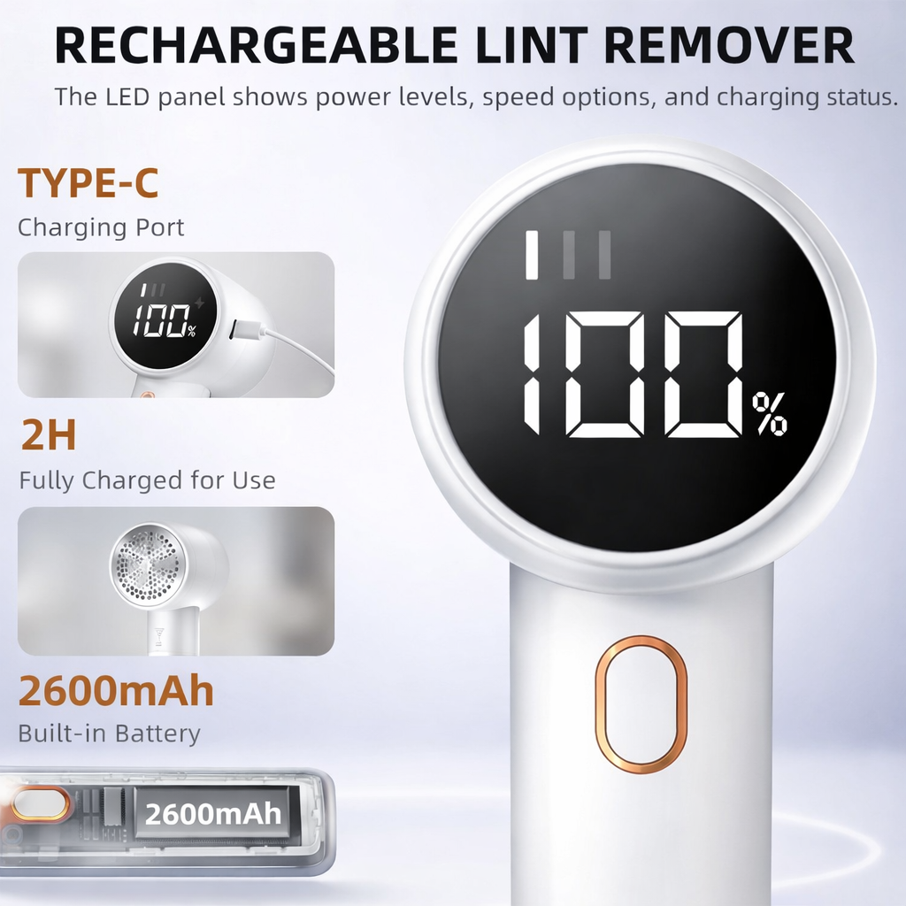 Lintura™ Pro Digital Fabric Shaver