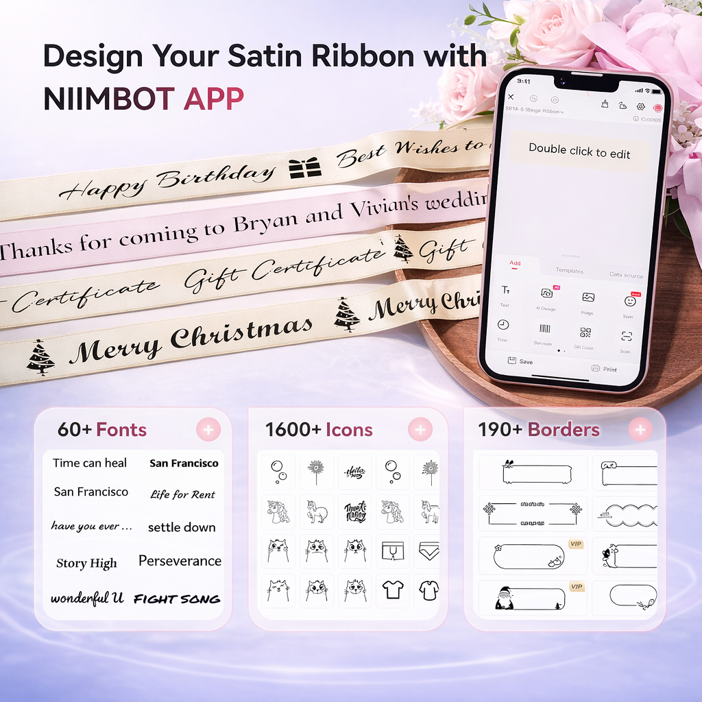 RibbonCraft Pro™ Custom Ribbon & Label Printer